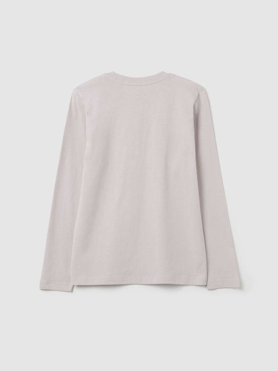 Boy's white pure cotton T-shirt, regular fit with NOPE! print_1
