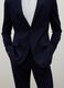 Navy slim fit blazer with button closure_3