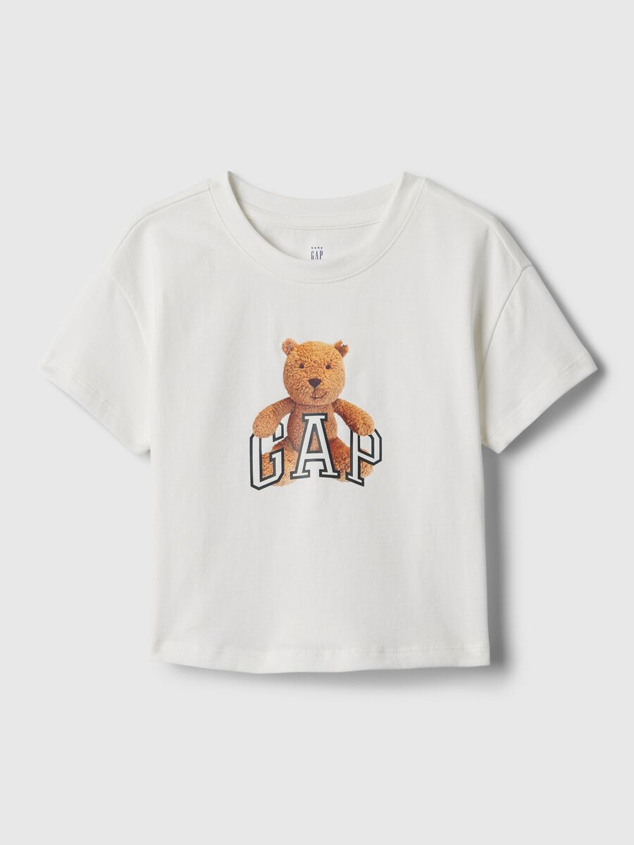 T-shirt stampa logo con orso Brennan_0