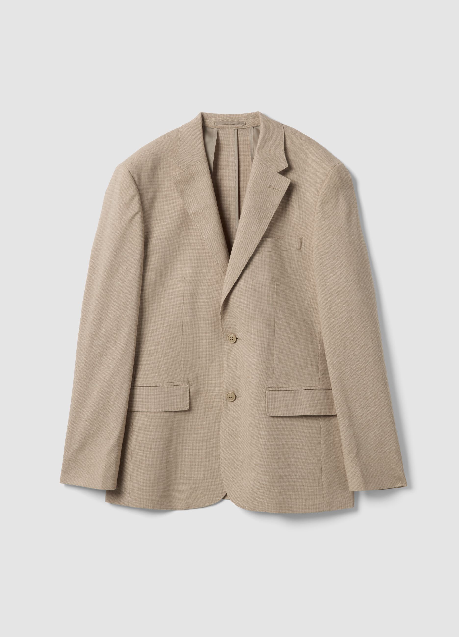 Slim Fit Beige Blazer