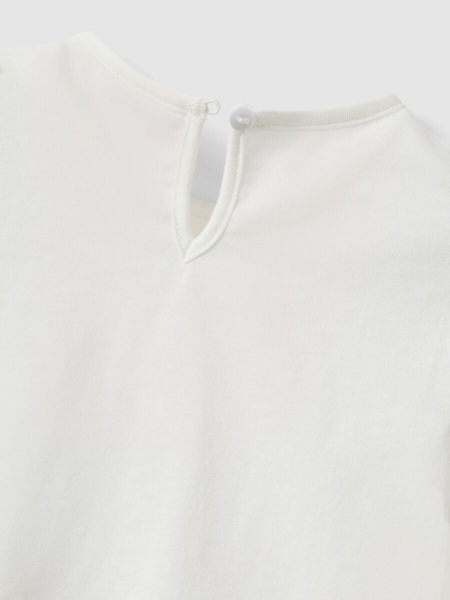 White long-sleeve pure cotton T-shirt_2