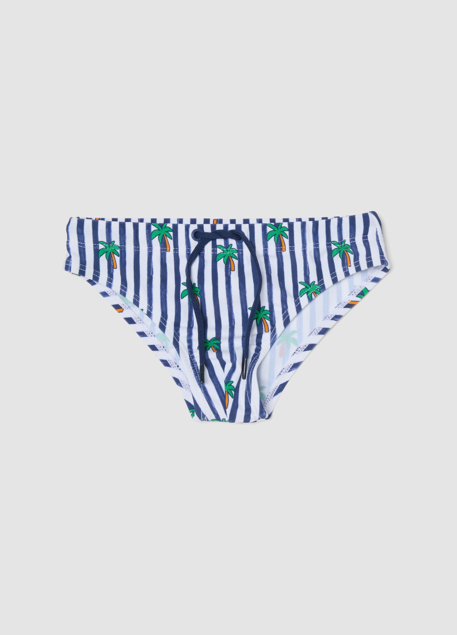 Blue stretch swim briefs