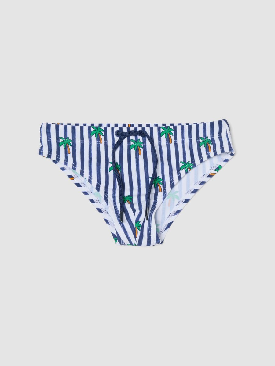 Blue stretch swim briefs_0