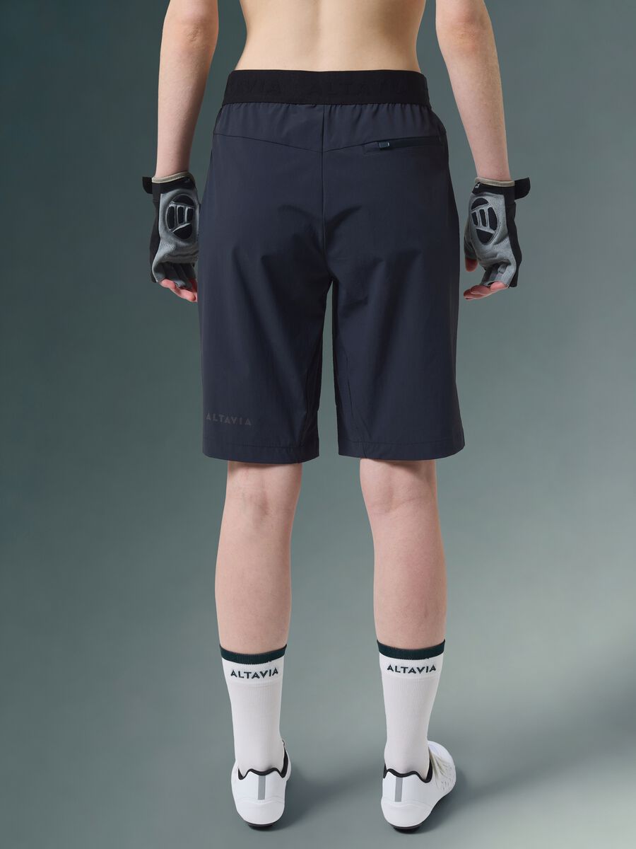 Black ALTAVIA BIKE technical shorts in stretch fabric_2