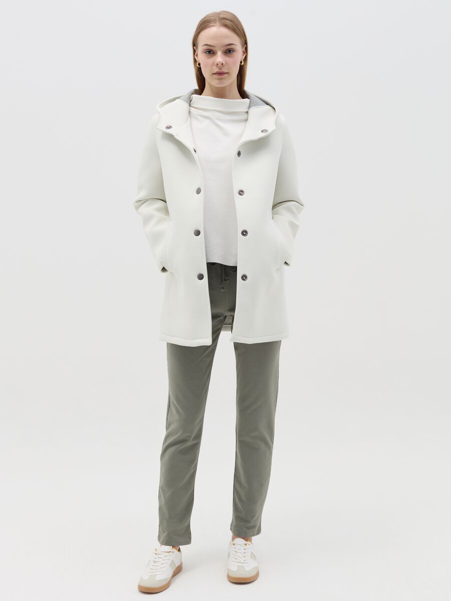Hooded coat with buttons_1