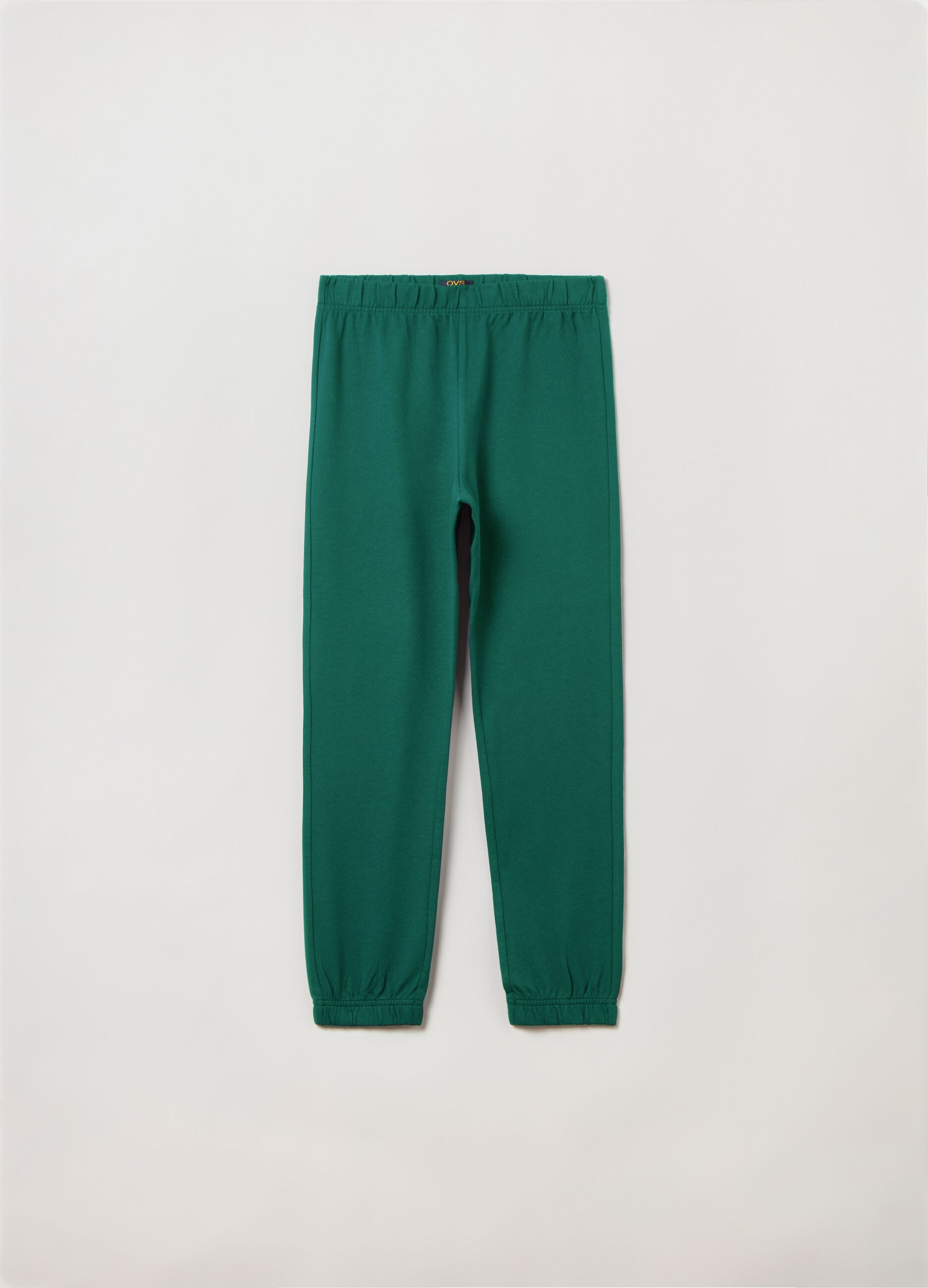 Joggers in felpa con profili elasticati_0