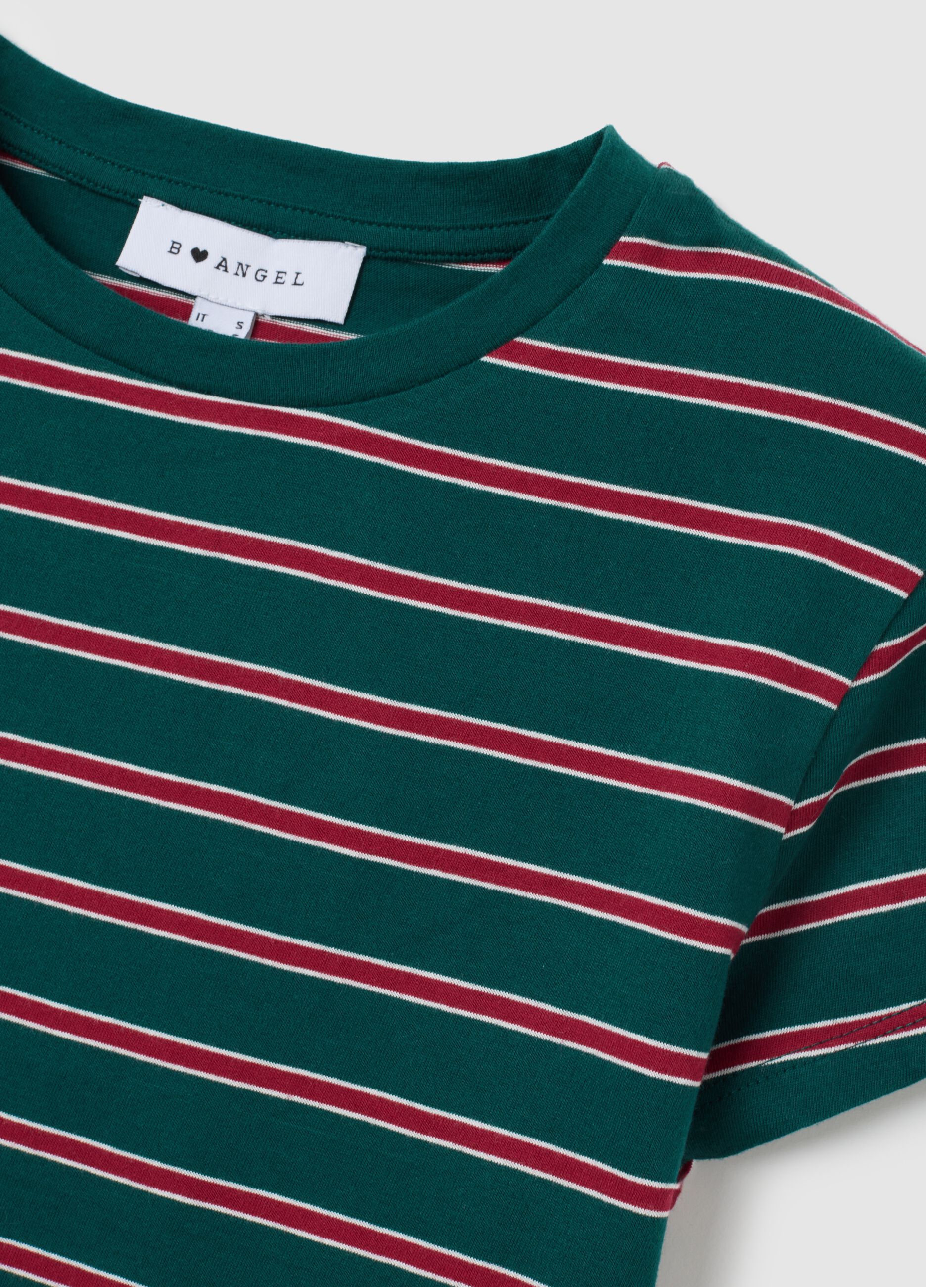 T-shirt in puro cotone multicolor fitted