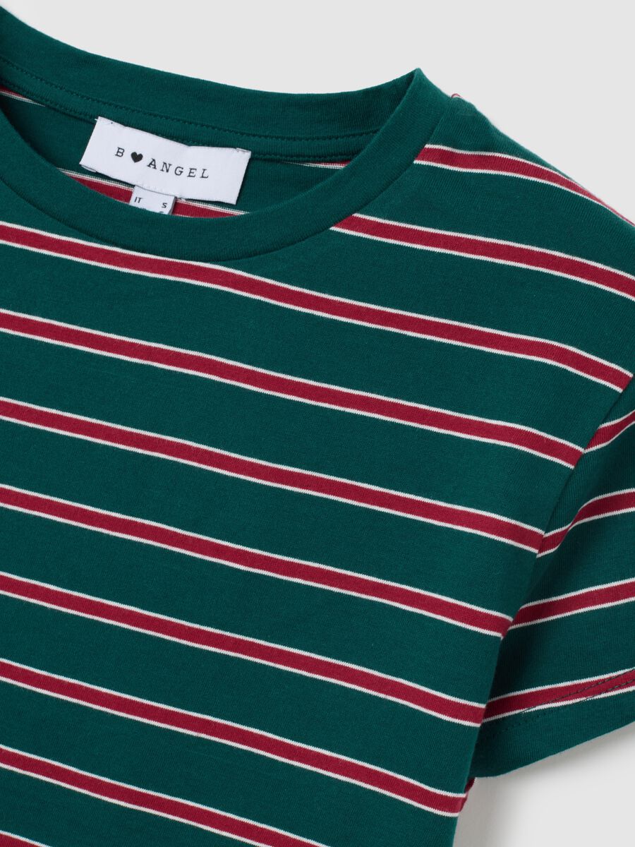 T-shirt in puro cotone multicolor fitted_5