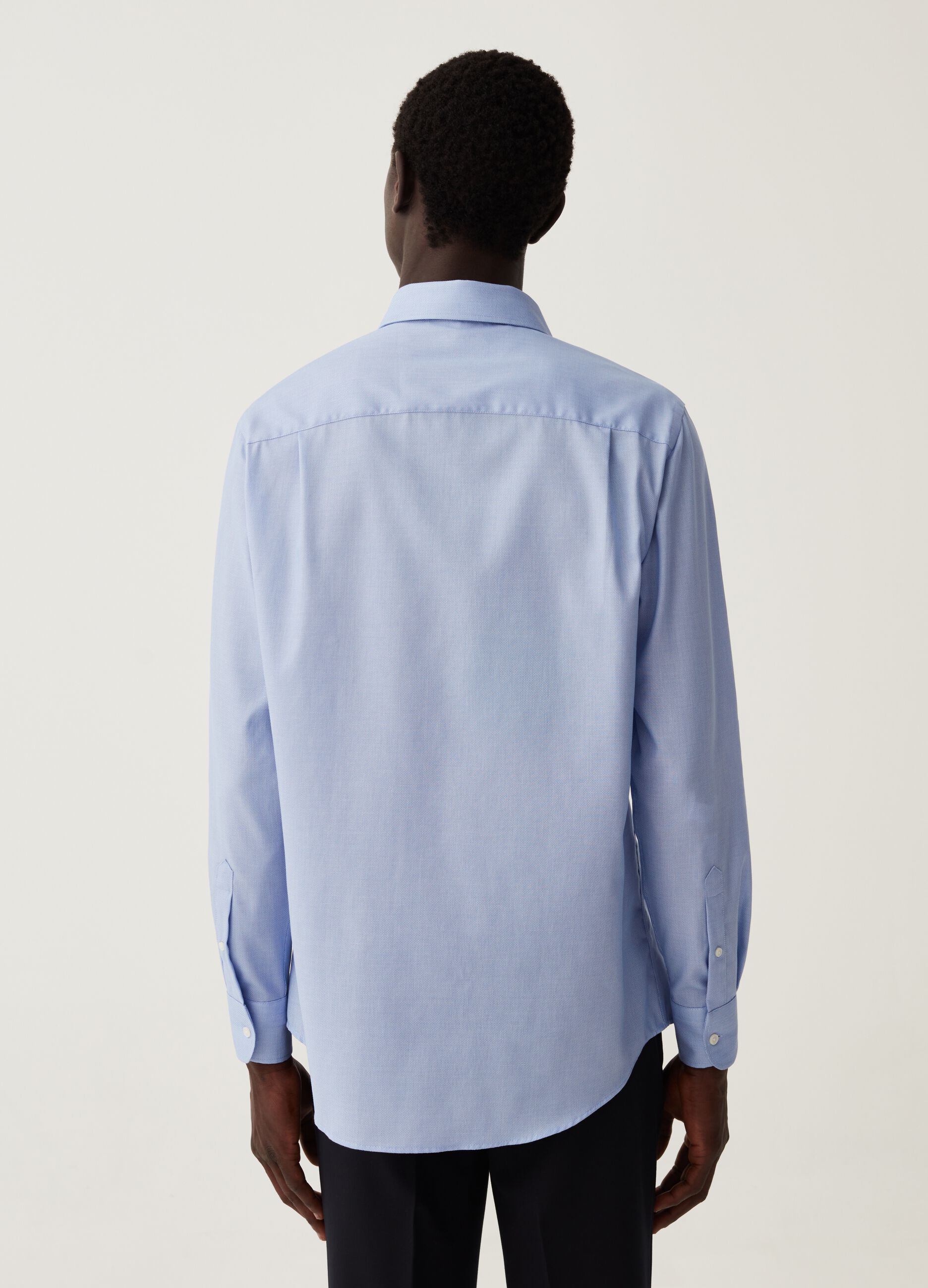 Camicia regular fit in cotone oxford no stiro_2