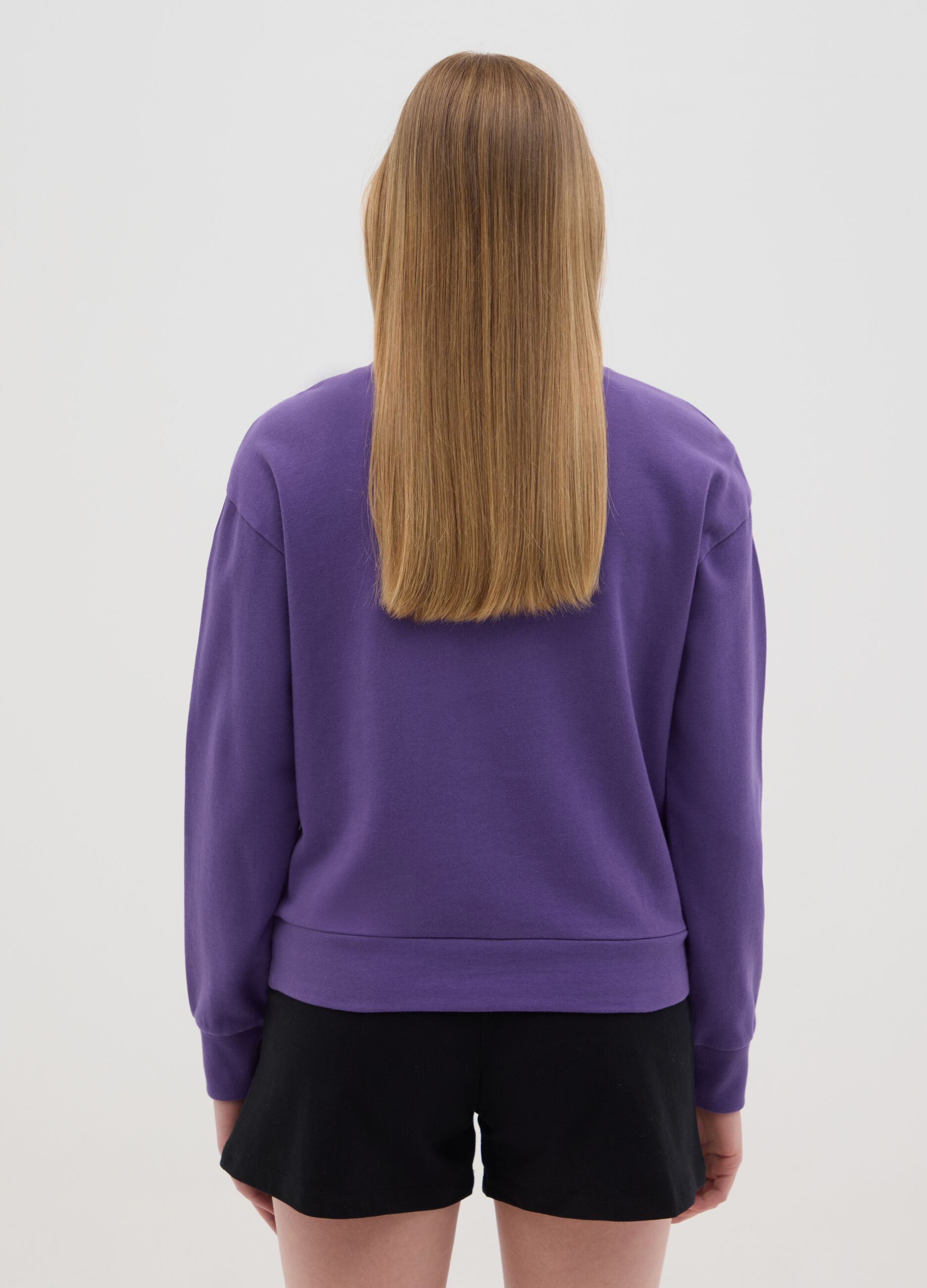 French terry sweatshirt with graffiti print