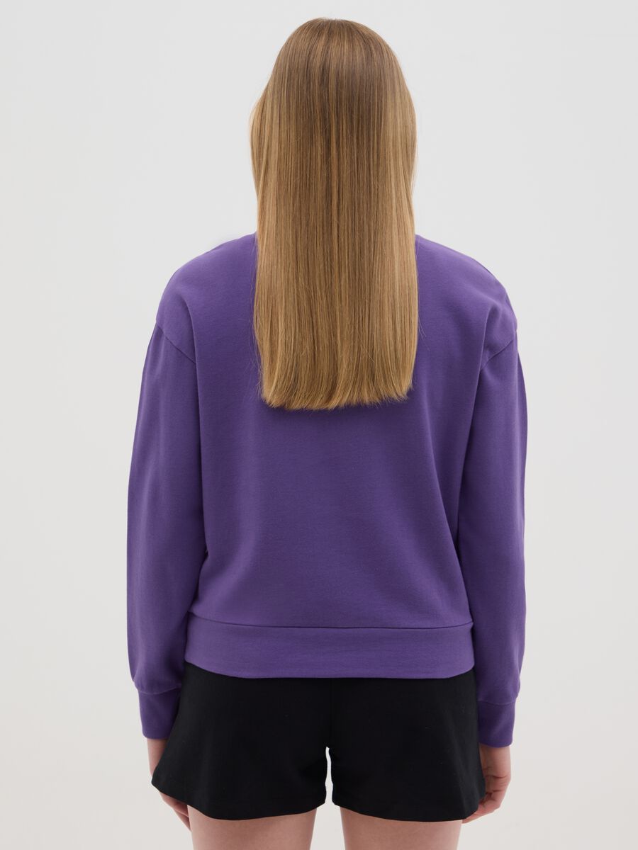 French terry sweatshirt with graffiti print_1