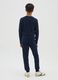 Boys' Blue Regular Fit Cotton Jogger Trousers_2