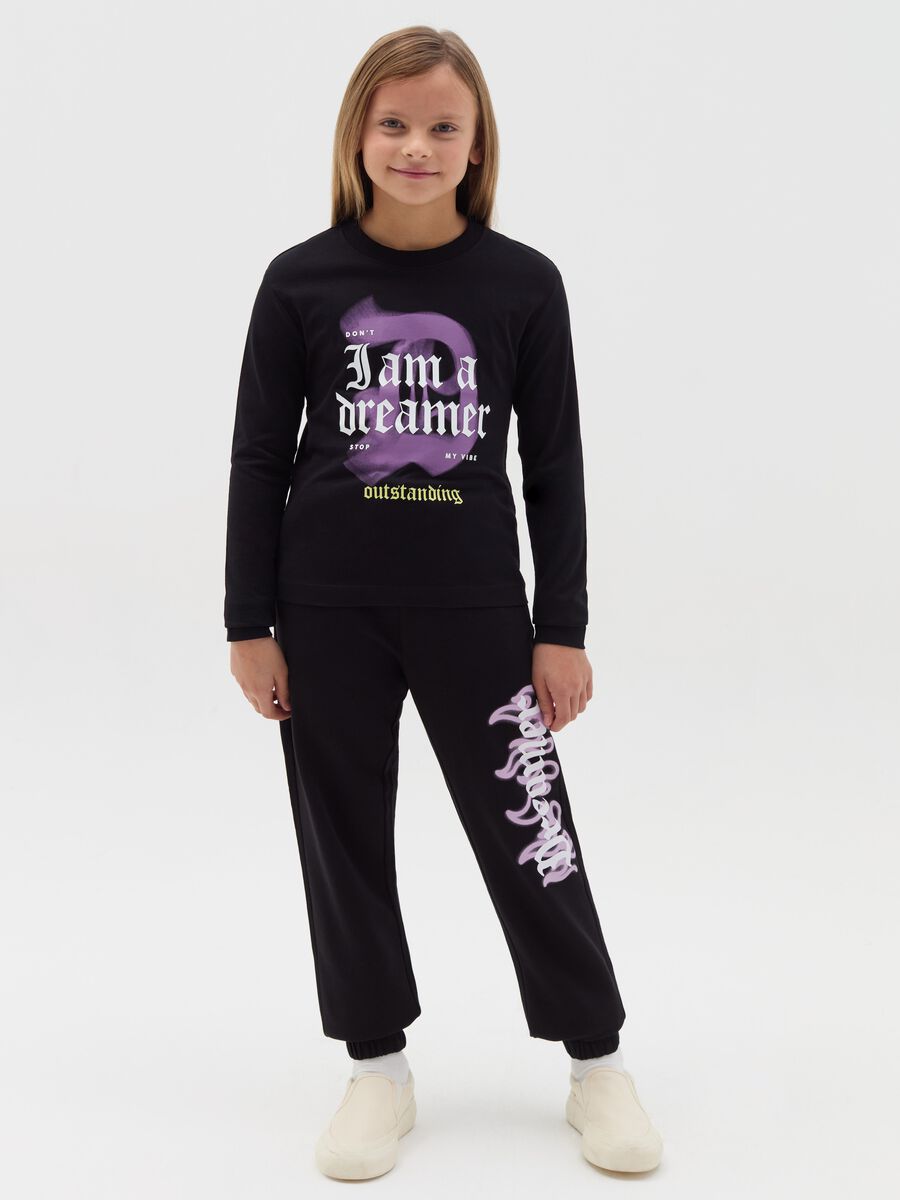 Joggers with gothic "Dreamer" print_0