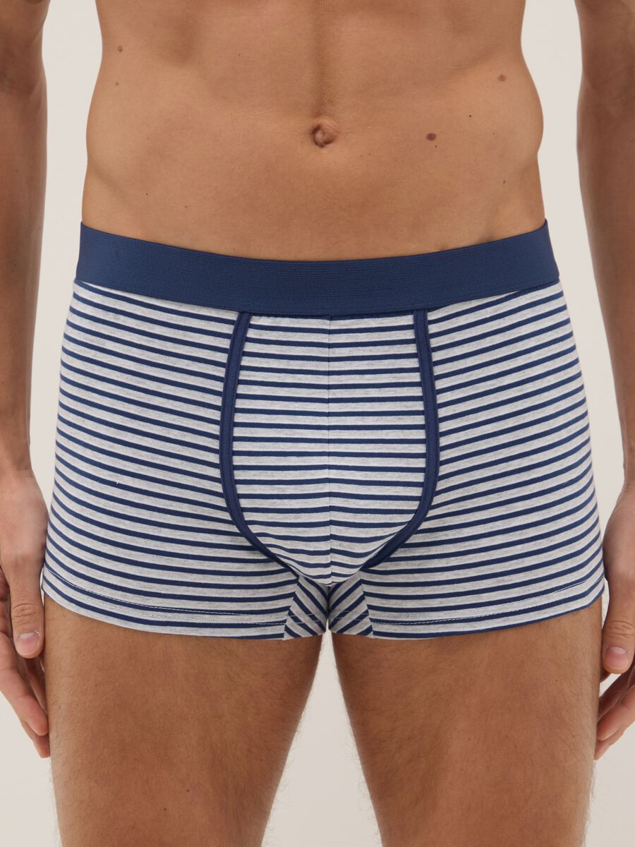 Tripack multicolour stretch cotton boxer shorts regular fit_1