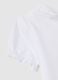 Baby girls&rsquo; white regular fit T-shirt with gathers on the sleeves_3