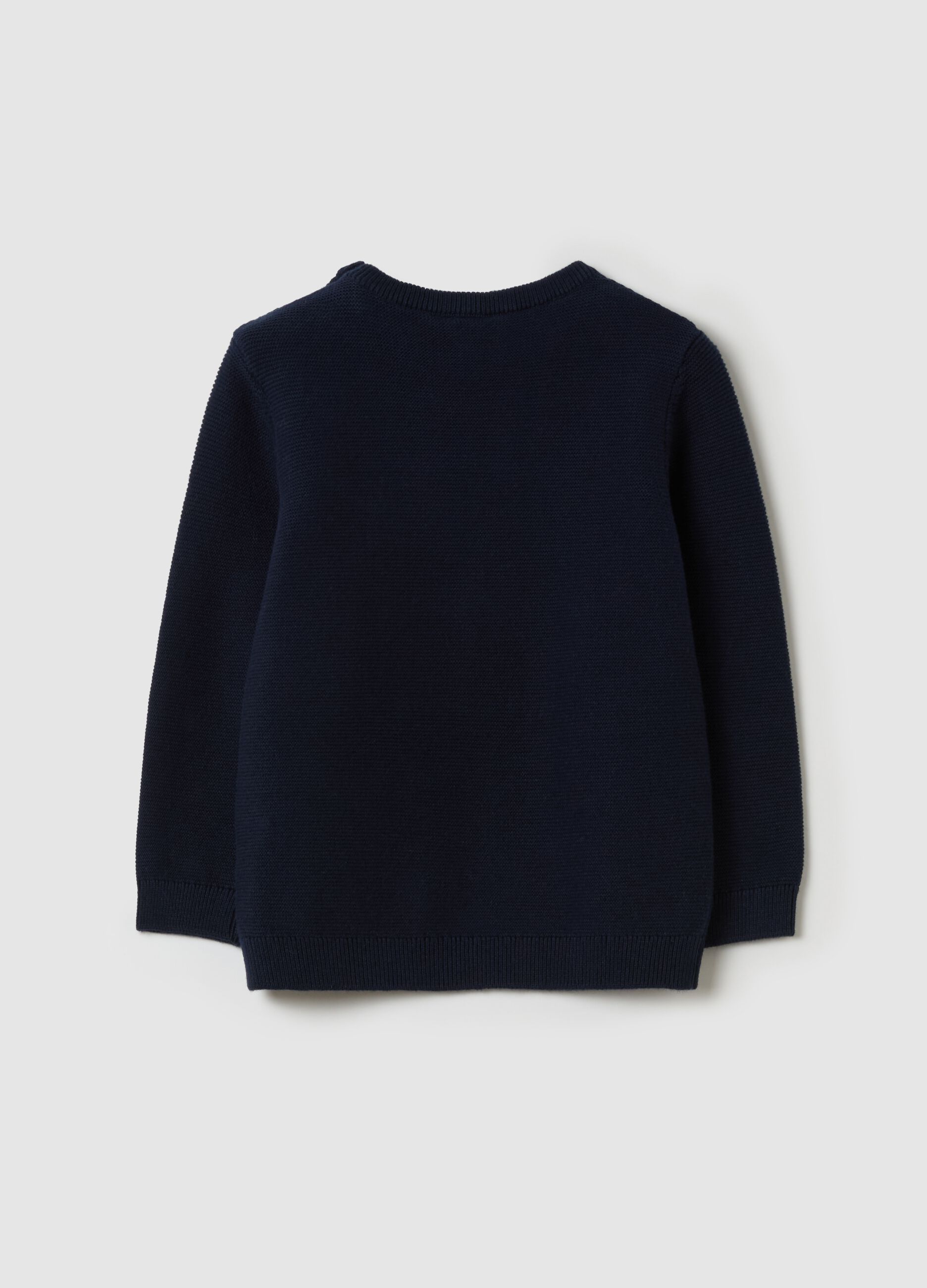 Pullover in cotone tinta unita 