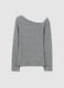 Grey regular fit top with open shoulder_4