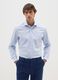 Light blue shirt in pure cotton slim fit with French collar_0