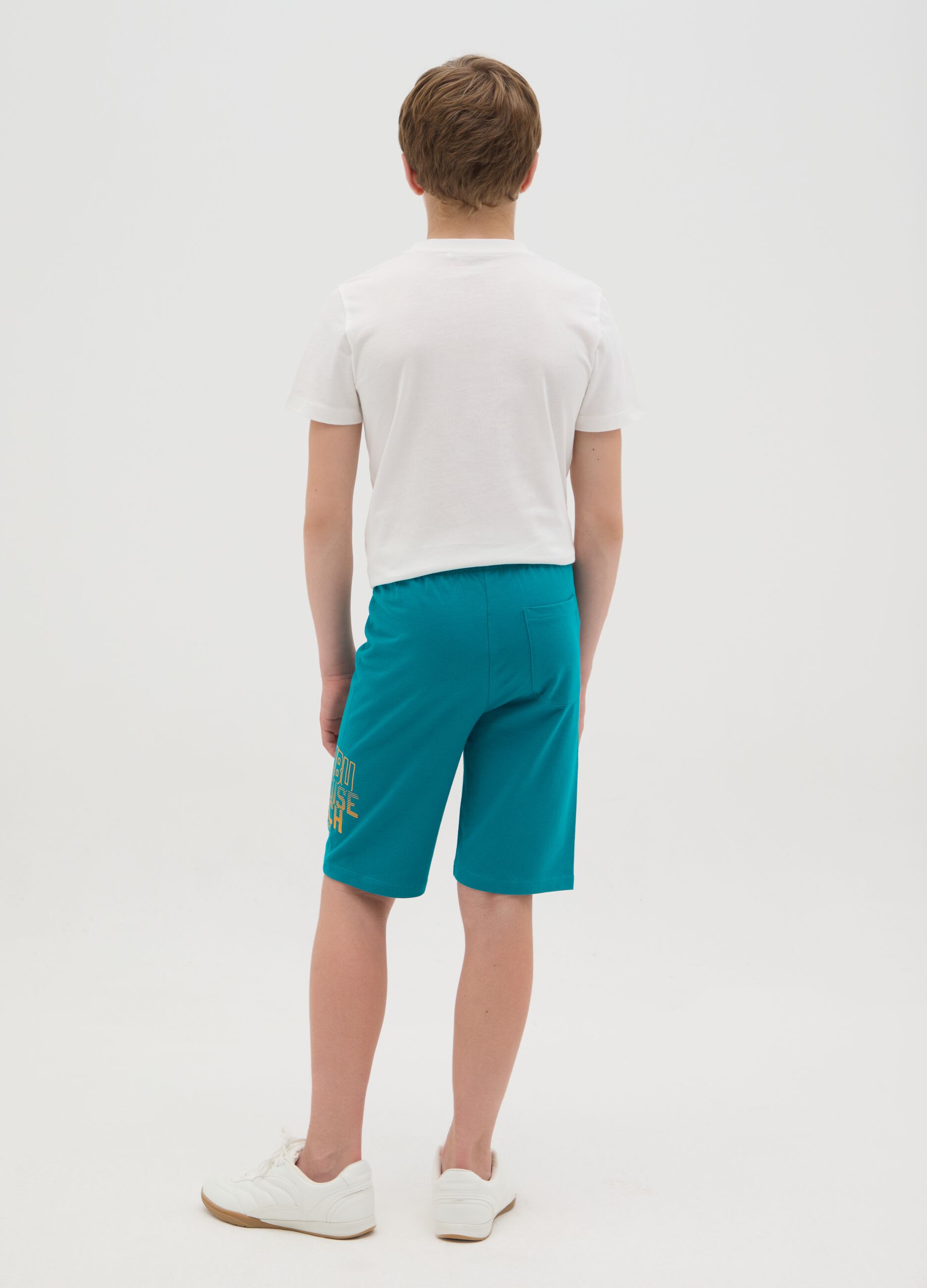 Green Cotton Shorts for Kids