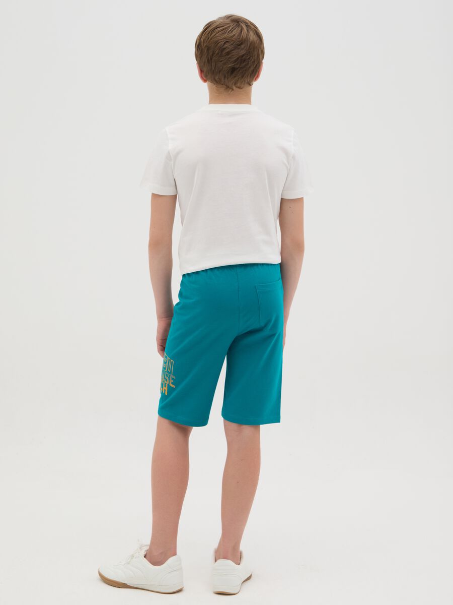 Green Cotton Shorts for Kids_1