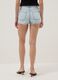 Shorts denim azzurro in puro cotone straight fit_2