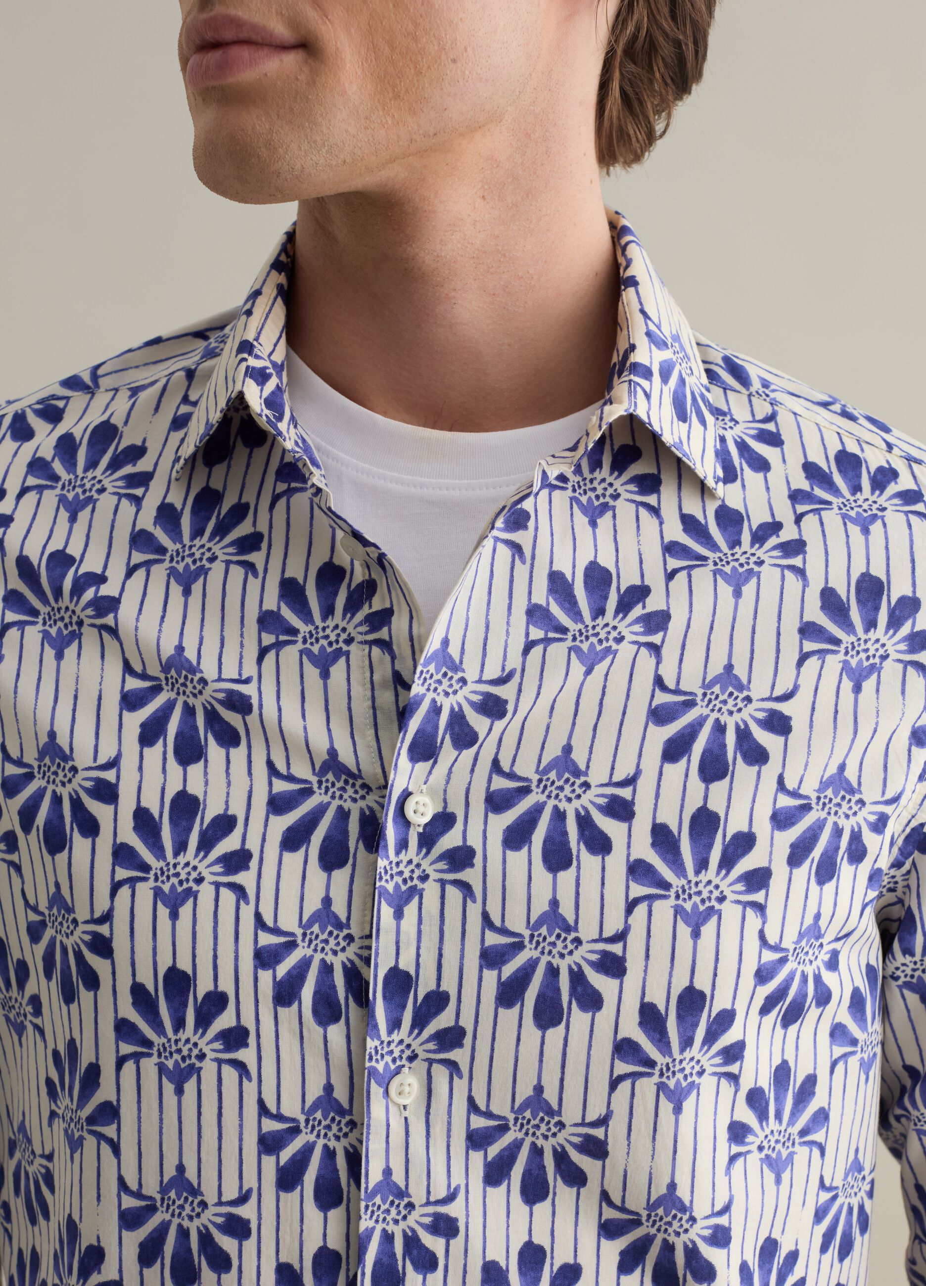 Cotton shirt with all-over print