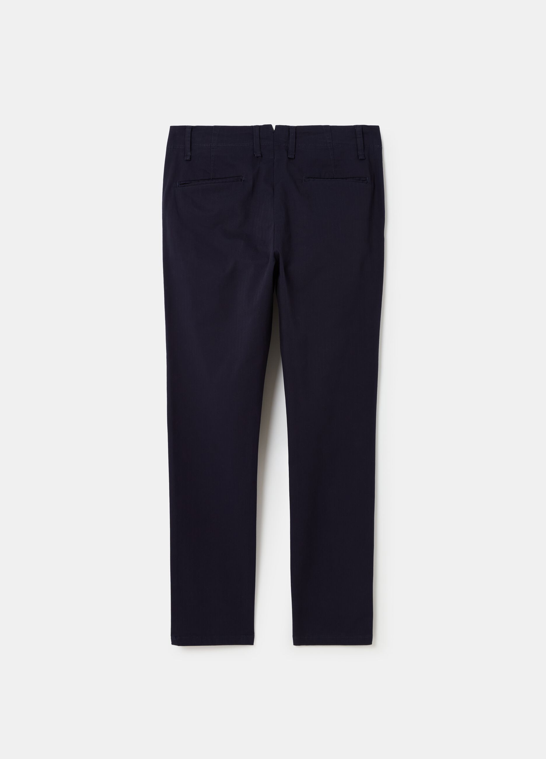 Slim-fit, stretch cotton chinos