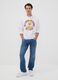 White 100% cotton sweatshirt with Simpsons print_2