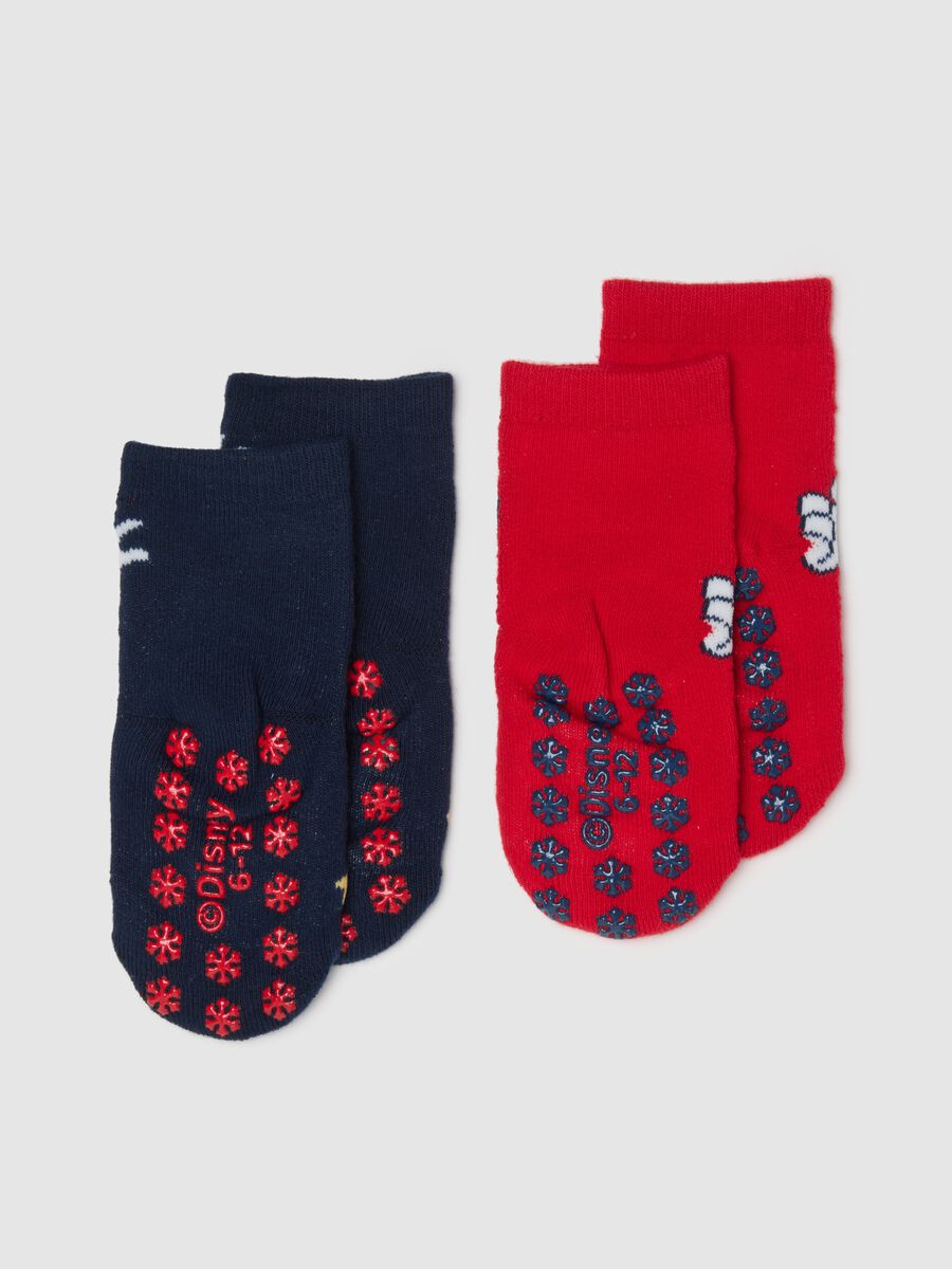 Disney non-slip multicolour baby socks b-pack in cotton blend_1