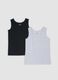 2-pack boys&rsquo; grey and black organic cotton vests_0