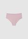 Regular fit pink cotton knickers with lace_4