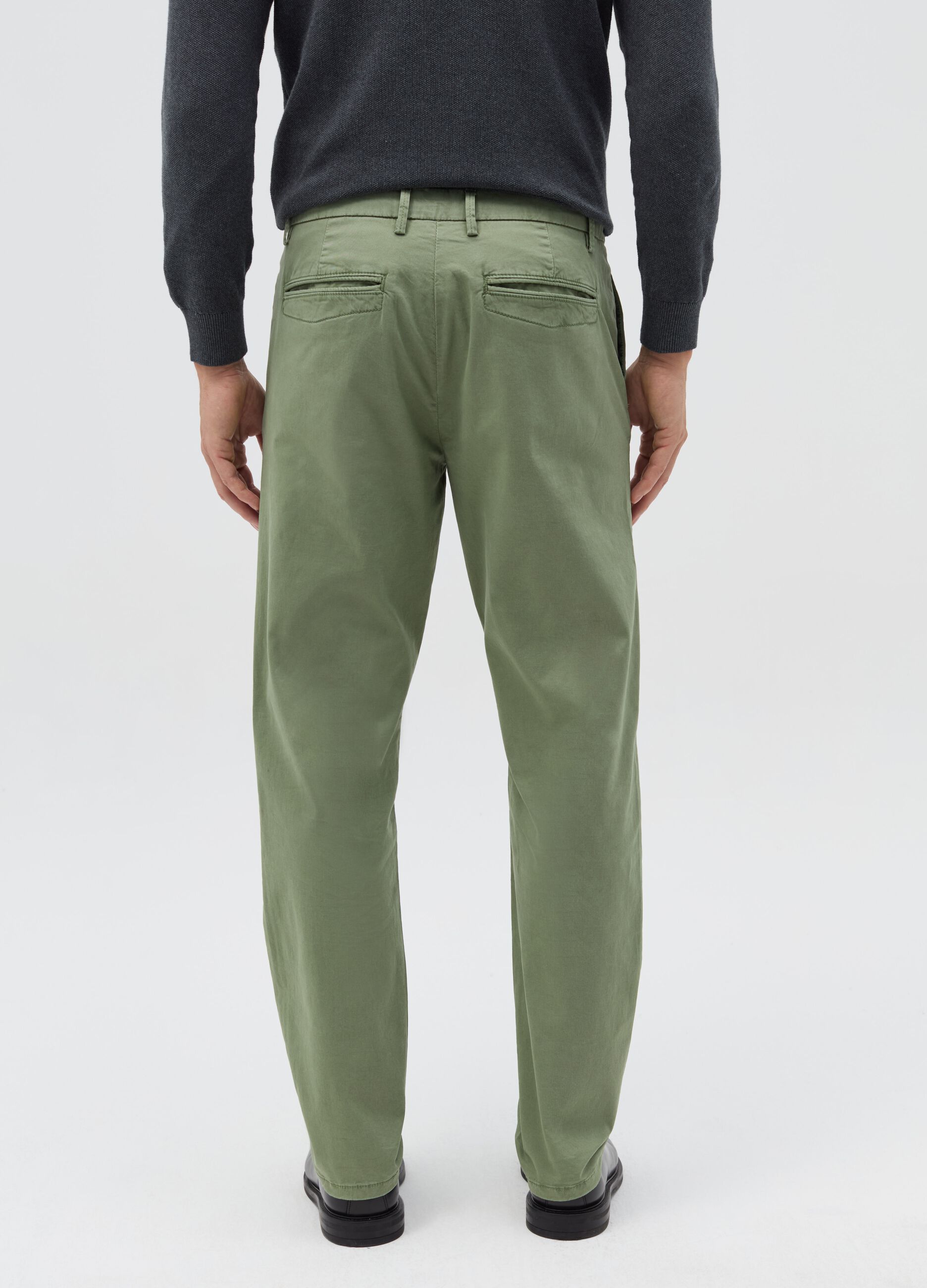 Slim-fit chino trousers in stretch cotton