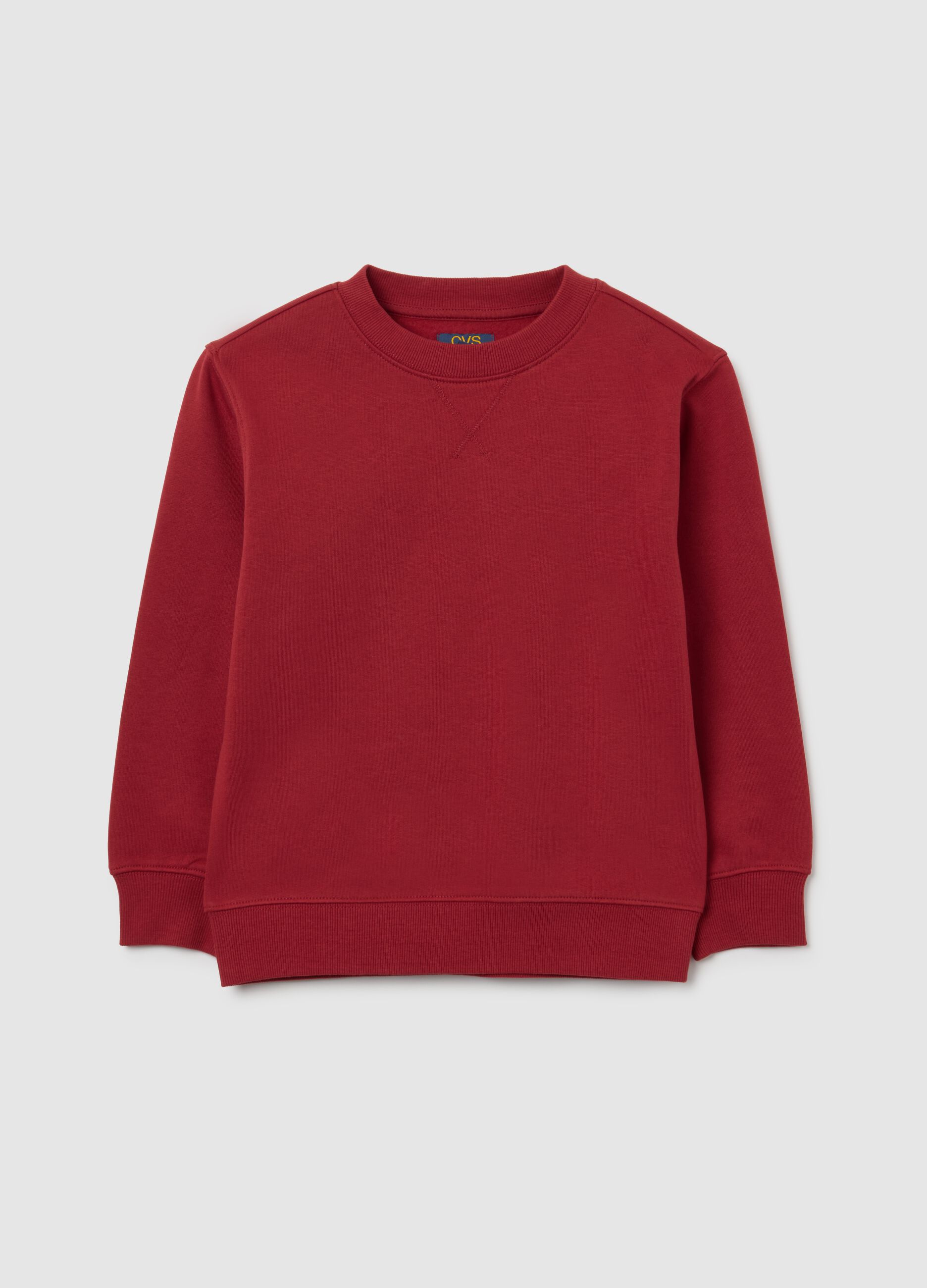 Red regular fit pure cotton children's sweatshirt