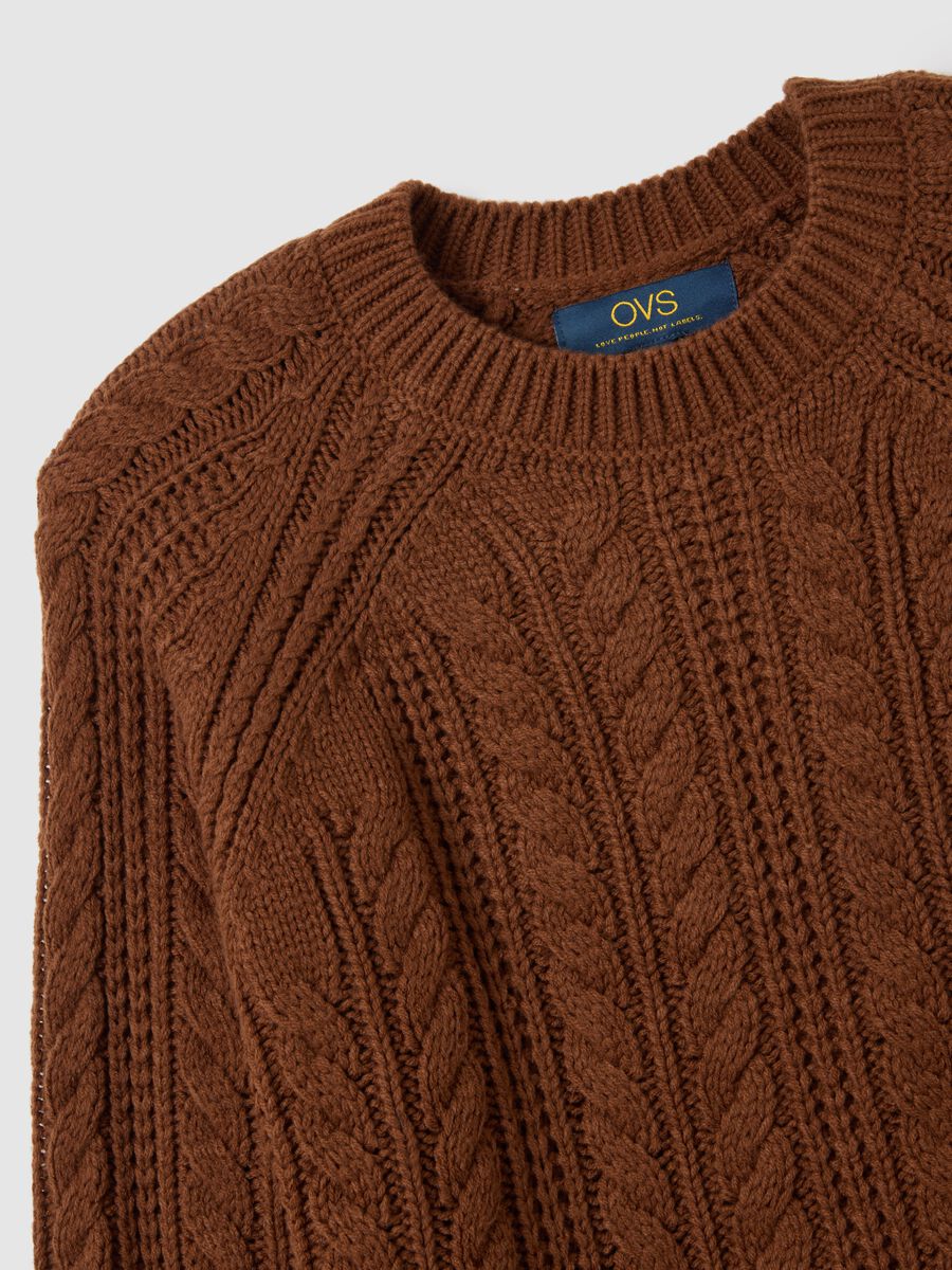 Brown regular fit sweater_5