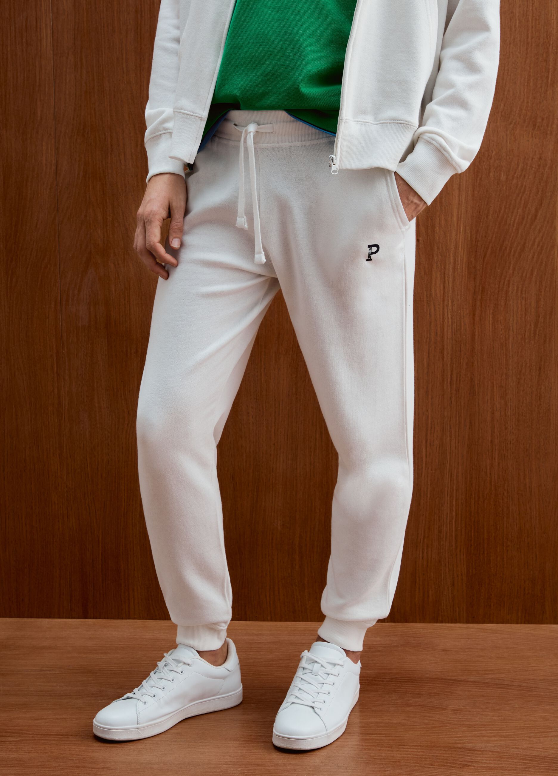 Plush joggers with print