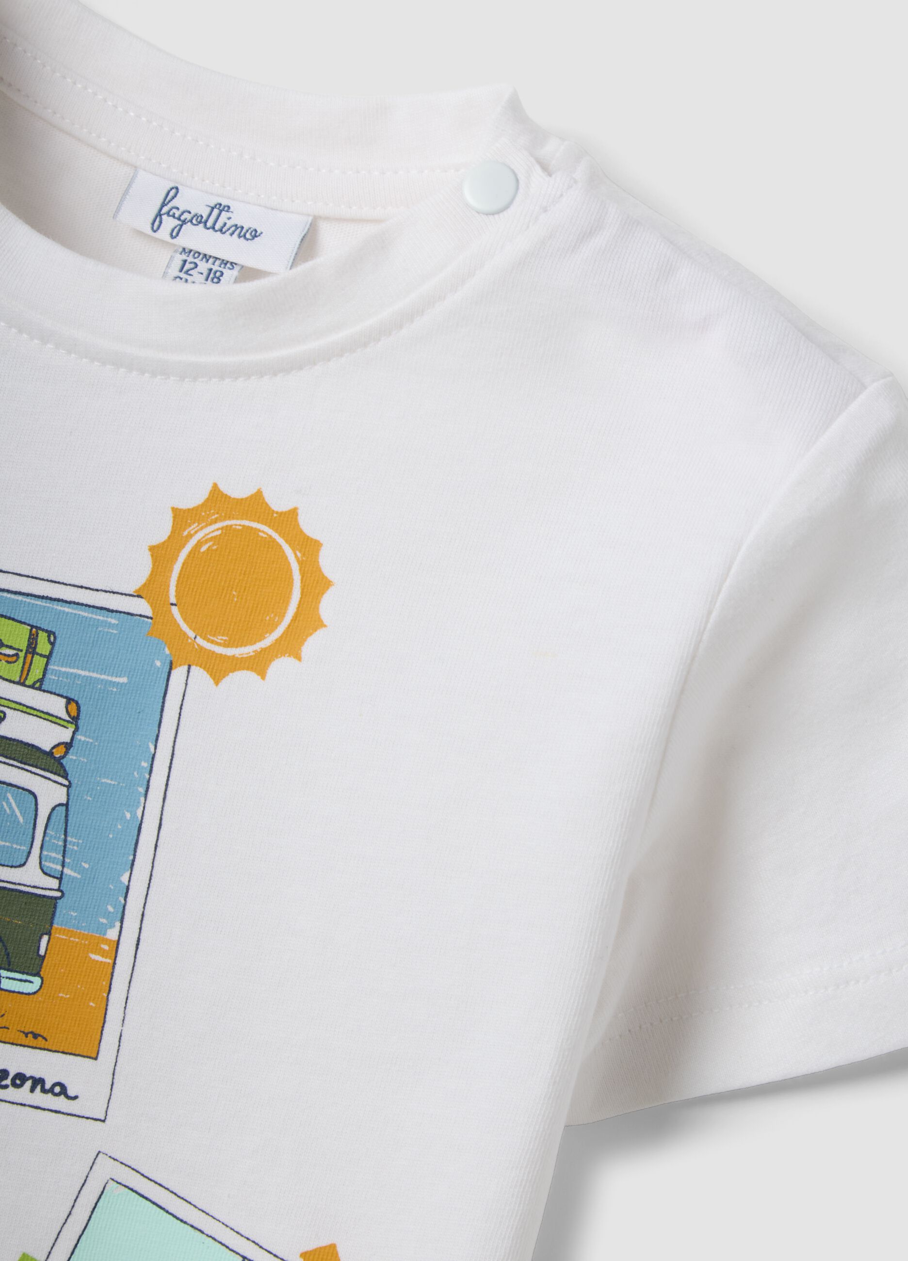 White short-sleeve pure cotton T-shirt