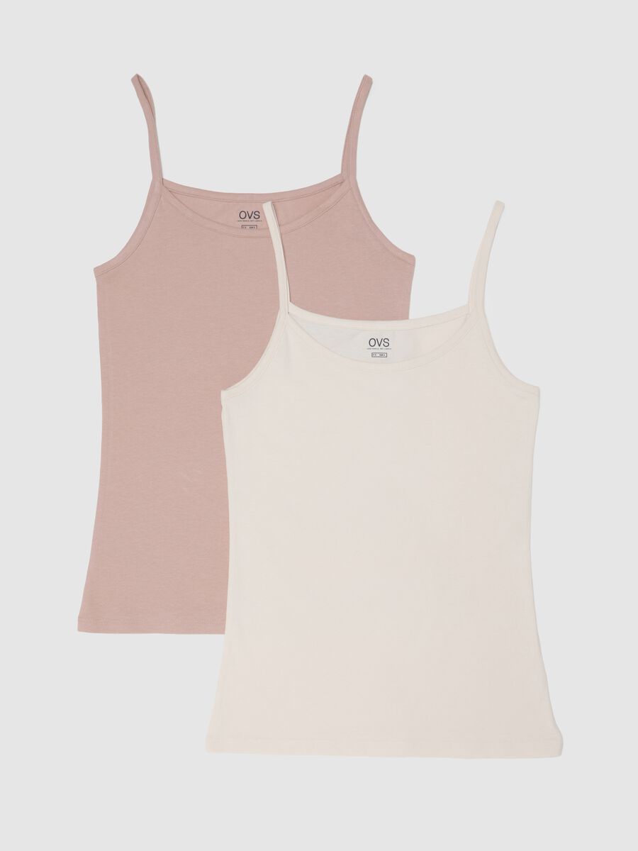 Bipack canottiere in cotone elasticizzato multicolor regular fit_0