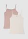 Two-Pack Pink Stretch Cotton Vest_0