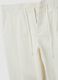 White pure cotton regular fit corduroy trousers_5