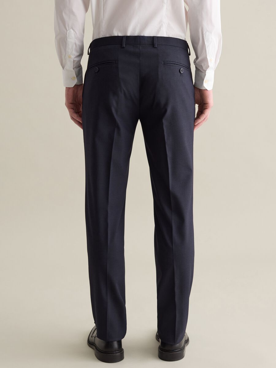 Slim-fit blue tailored trousers_3