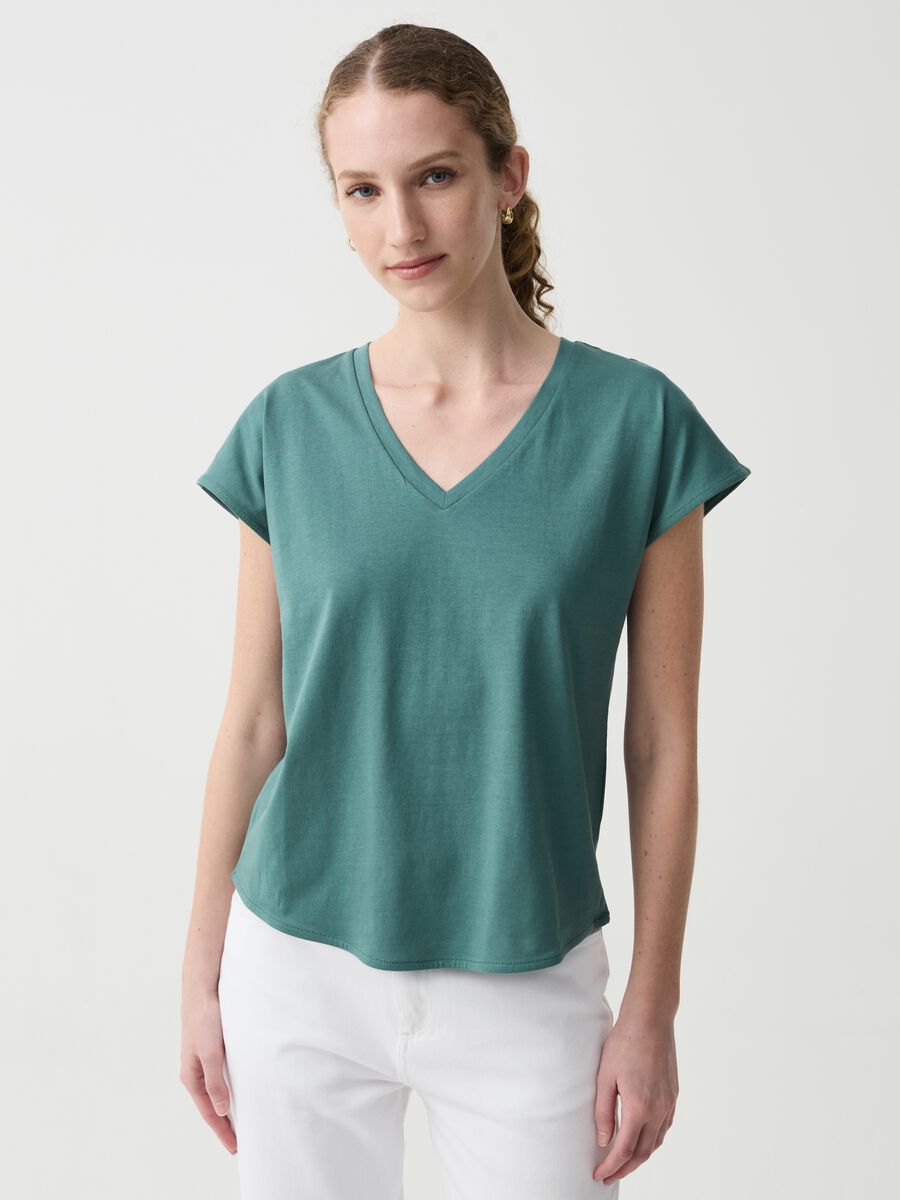 Organic cotton T-shirt with kimono sleeves_0