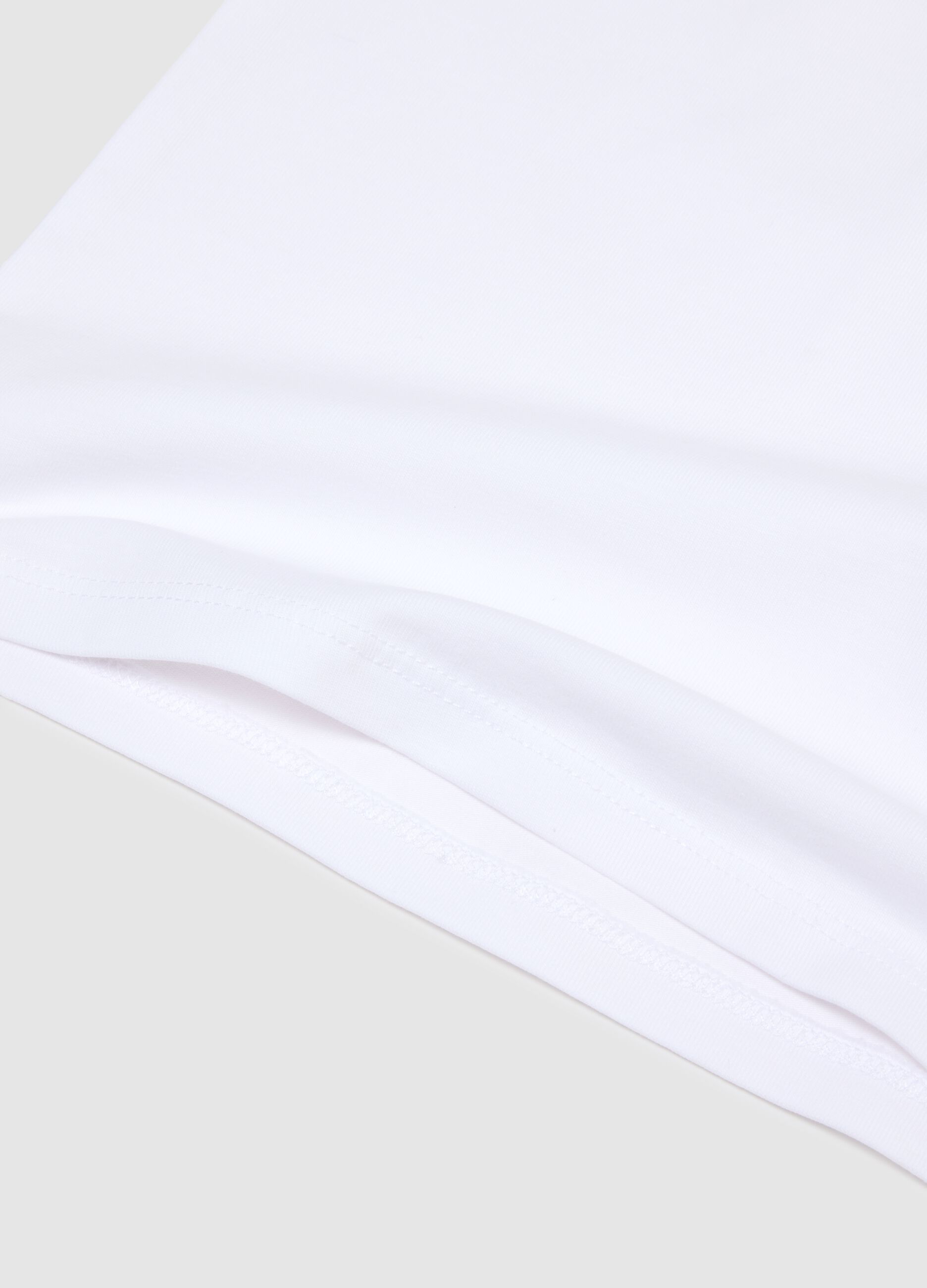 Two-pack white stretch cotton t-shirt for kids regular fit