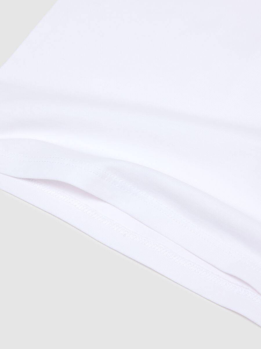 Bipack t-shirt in cotone elasticizzato bianco da bambino regular fit_2
