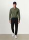 Green long-sleeve organic cotton piqu&eacute; polo, regular fit_2