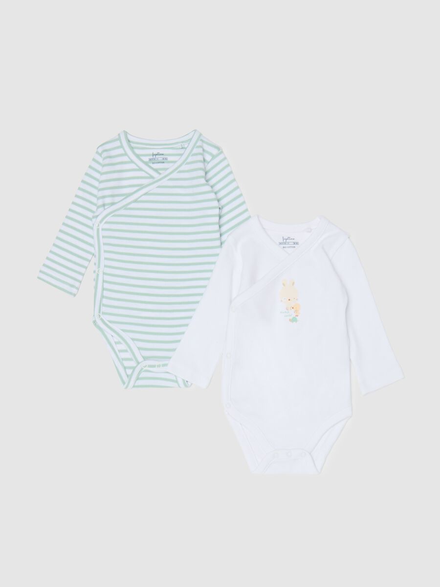 Bipack body in cotone bio con scollo a V_0