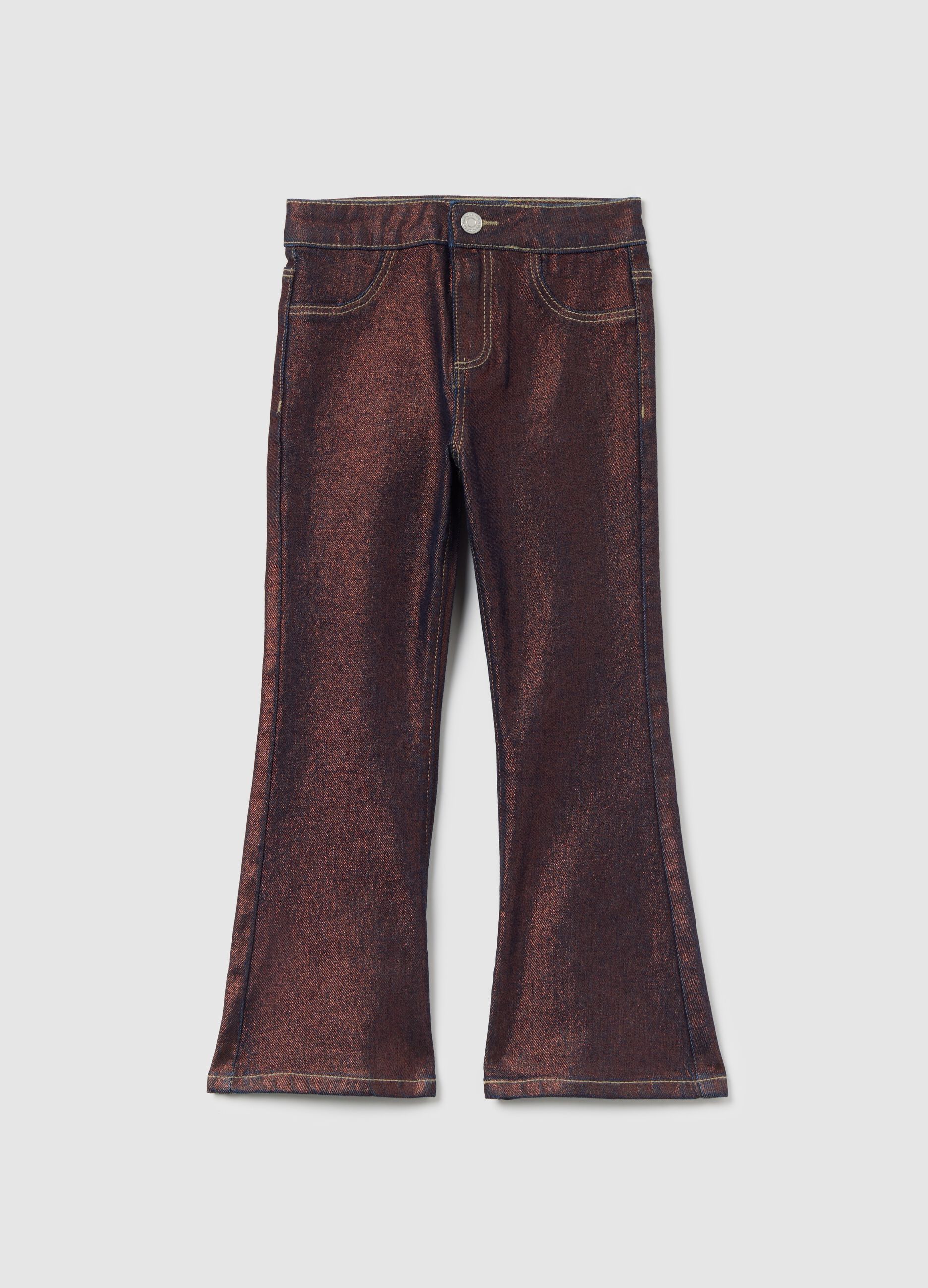 Brown Denim Stretch Jeggings