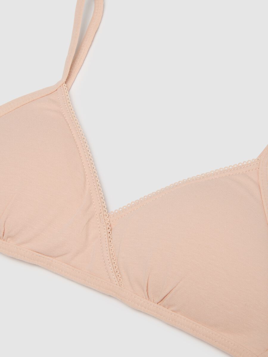 Girls' Beige Stretch Cotton Bra_3