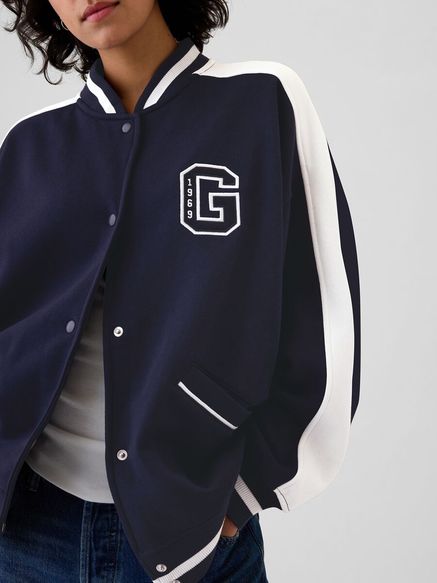 Bomber varsity oversize con ricamo logo_3