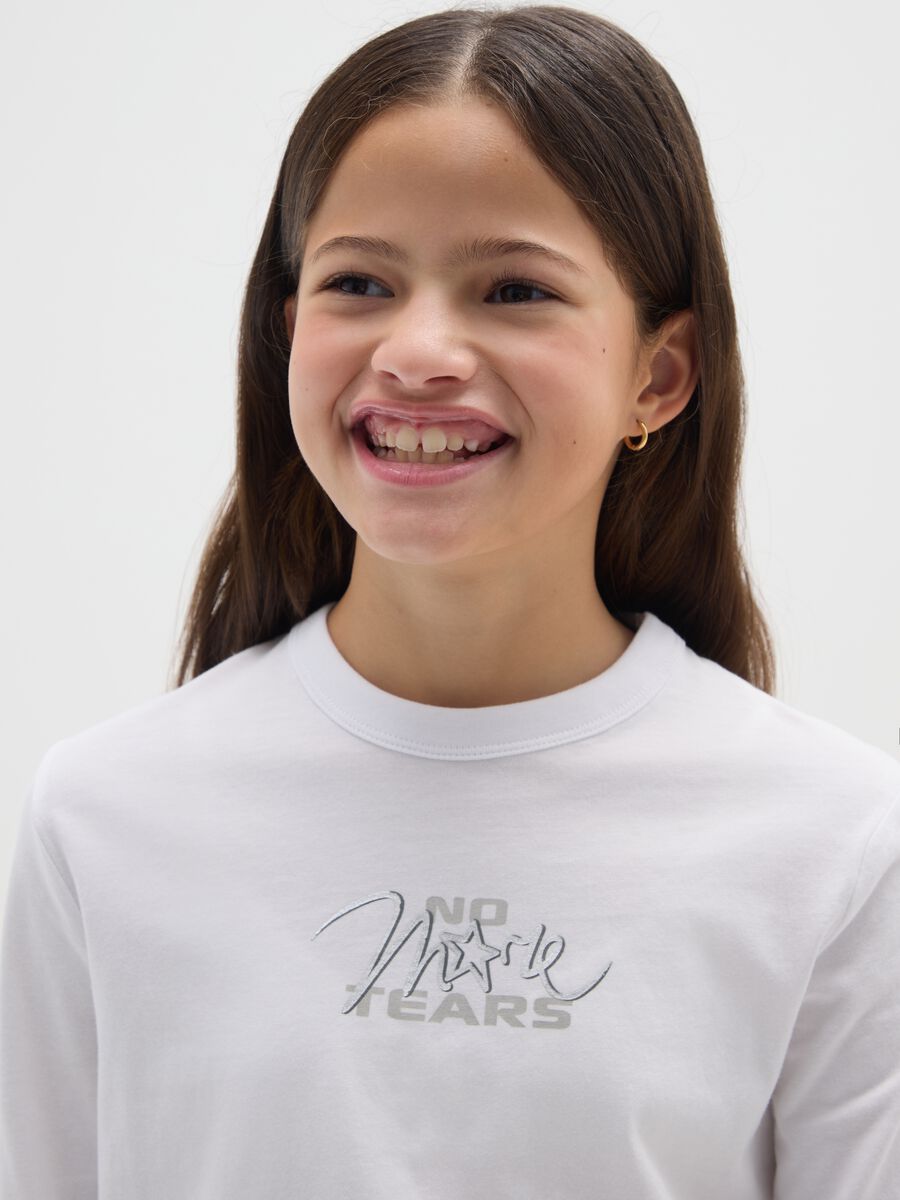 White girl's pure cotton regular fit T-shirt with print_2