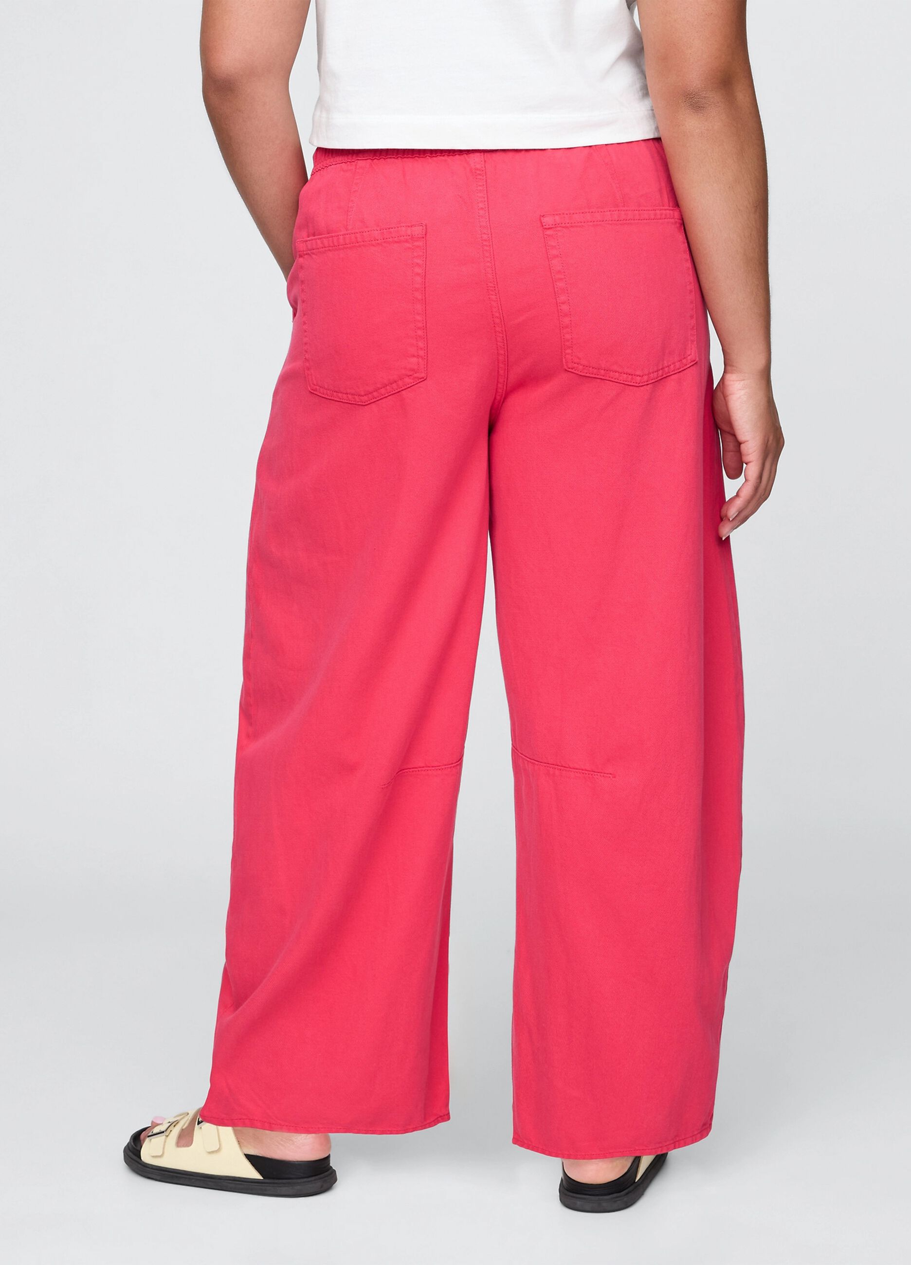 Pink Lyocell and cotton trousers